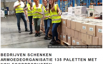 « Bedrijven schenken armoedeorganisatie 135 palletten met non-foodproducten » – Made In 17/10/2019