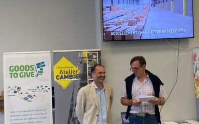 [Communiqué de presse] Goods to Give implante son pôle logistique à l’Atelier Cambier