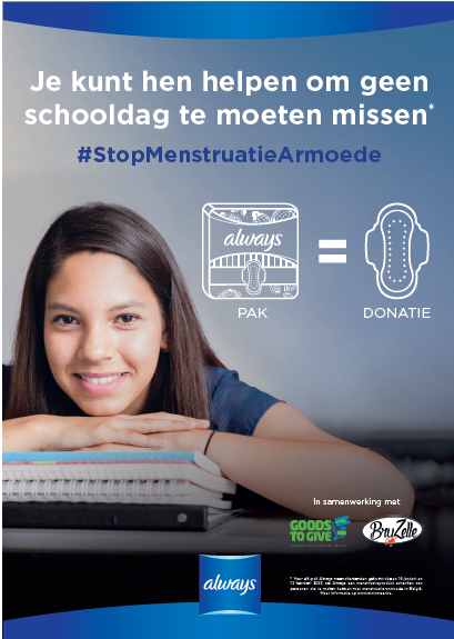 PERSBERICHT: Campagne Always Menstruatiearmoede – 18/01/2023